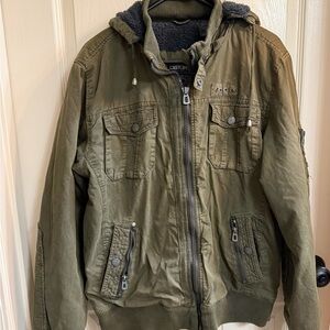 Distortion Olive Green Men's Jacket